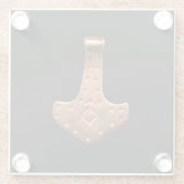 Onderzetter van koper Dor Hammer zwart glas (Achterkant)