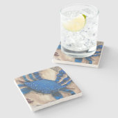 Onderzetter van krab en Seashell Stone (Zijkant)