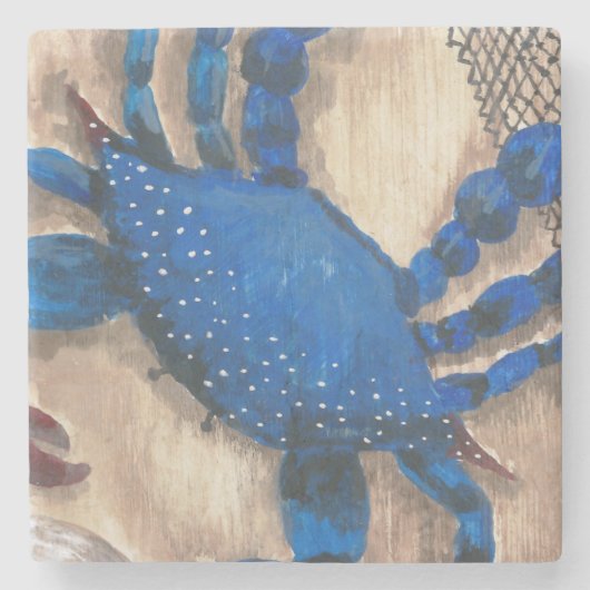 Onderzetter van krab en Seashell Stone (Voorkant)