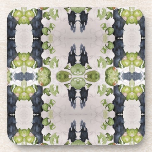 Onderzetter van kurk : Abstracte Waterverf Olive a (Voorkant)