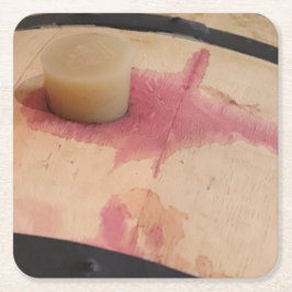 Onderzetter van kurkwijnvatpapier