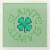 Onderzetter van lainte groen glas (Voorkant)