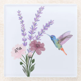 Onderzetter van lavendelglas glazen onderzetter