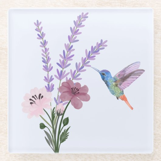 Onderzetter van lavendelglas glazen onderzetter (Voorkant)