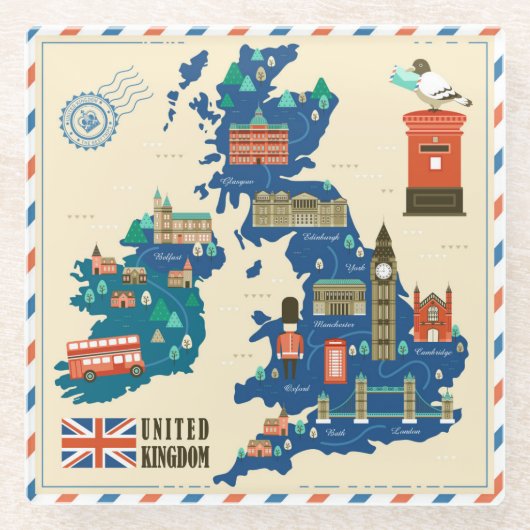Onderzetter van London Thmed Glass (Voorkant)
