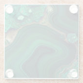 Onderzetter van malachietglas (Achterkant)