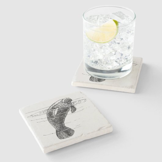 Onderzetter van marmer (Zijkant)