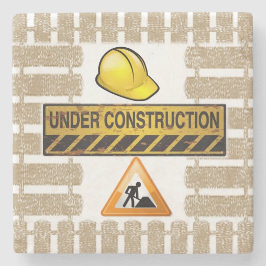 Onderzetter van marmer in aanbouw (Voorkant)