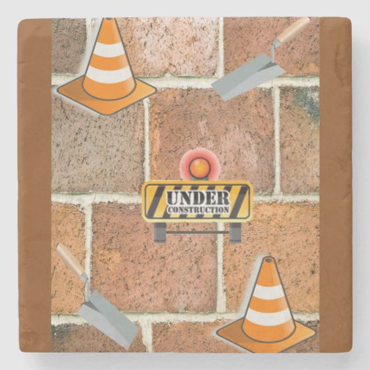 Onderzetter van marmer in aanbouw (Voorkant)