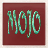 Onderzetter van mojo-rood glas (Voorkant)