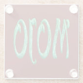 Onderzetter van mojo-rood glas (Achterkant)