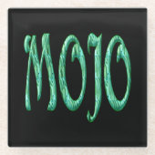 Onderzetter van mojo-zwart glas glazen onderzetter (Voorkant)