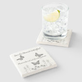 Onderzetter van Monarch Butterfly Stone (Zijkant)