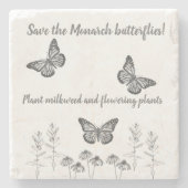 Onderzetter van Monarch Butterfly Stone (Voorkant)