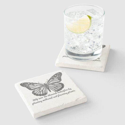 Onderzetter van Monarch-vlinderstaarten (Zijkant)