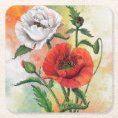 Onderzetter van papaver (Voorkant)