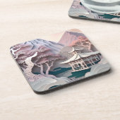 Onderzetter van papieren dop Pavilion Landscape (Linkerzijde)