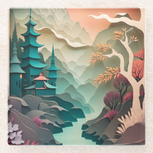 Onderzetter van papiertuimelglas glazen onderzetter