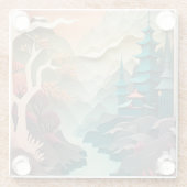 Onderzetter van papiertuimelglas glazen onderzetter (Achterkant)