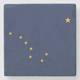 Onderzetter van patriottische steen met vlag van A
