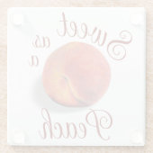 Onderzetter van perzikglas glazen onderzetter (Achterkant)