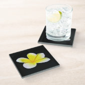 Onderzetter van Plumeria Glass (Schuin)