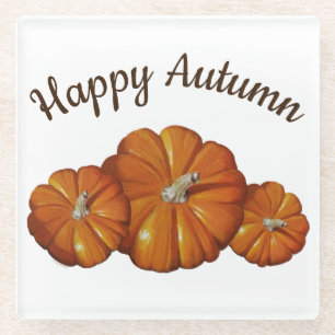 Onderzetter van pompoen glazen onderzetter