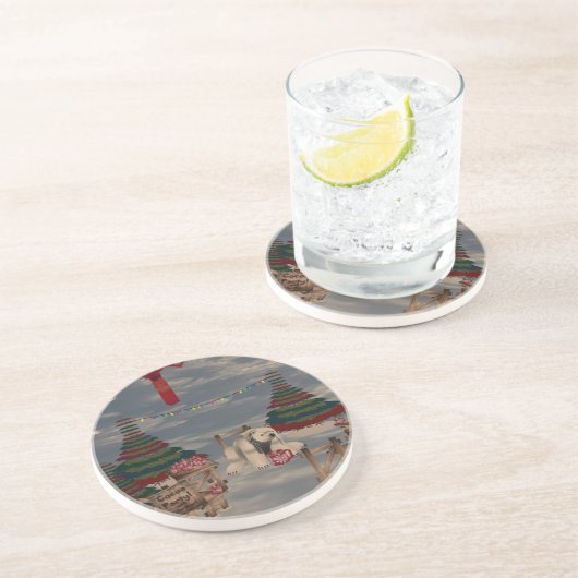 Onderzetter van poolBeer (Zijkant)