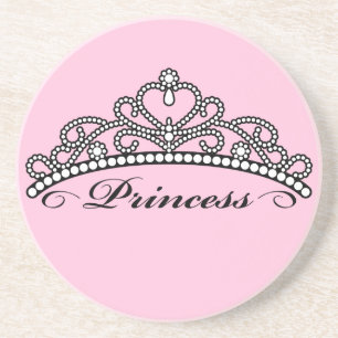 Onderzetter van Princess Tiara (roze achtergrond)