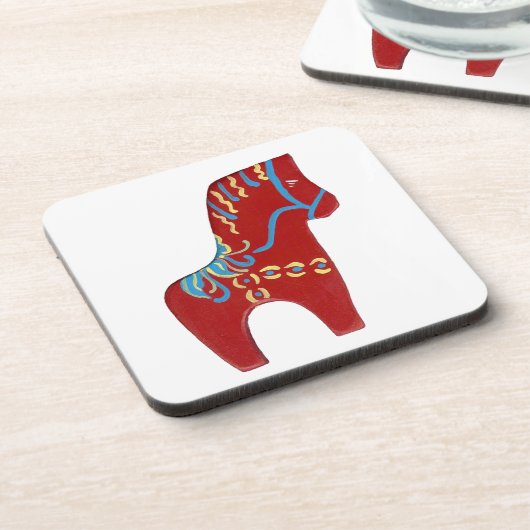 Onderzetter van Red Dala Horse (Linkerzijde)