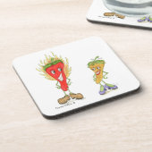 Onderzetter van rode en gele kever (Linkerzijde)