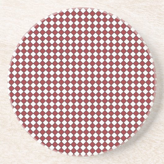 Onderzetter van rode, zwarte en witte gingham (Voorkant)