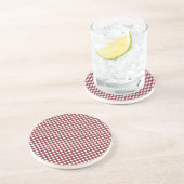 Onderzetter van rode, zwarte en witte gingham (Zijkant)