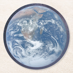 Onderzetter van rond papier voor de aarde