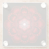 Onderzetter van rood en zwart glas (Achterkant)