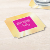 Onderzetter van roze en geel papier (Gekanteld)