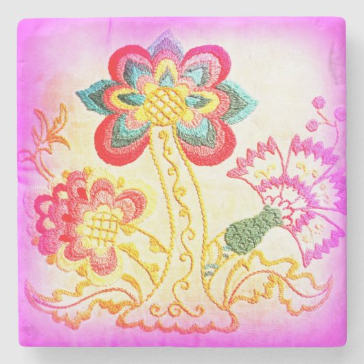 onderzetter van roze palmboom (Voorkant)