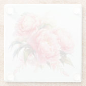 Onderzetter van roze pony's glazen onderzetter (Achterkant)