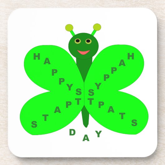Onderzetter van Saint Patricks Day Butterfly (Voorkant)