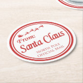 Onderzetter van Santa (Gebogen)