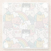 onderzetter van schattig kattenglas (Achterkant)