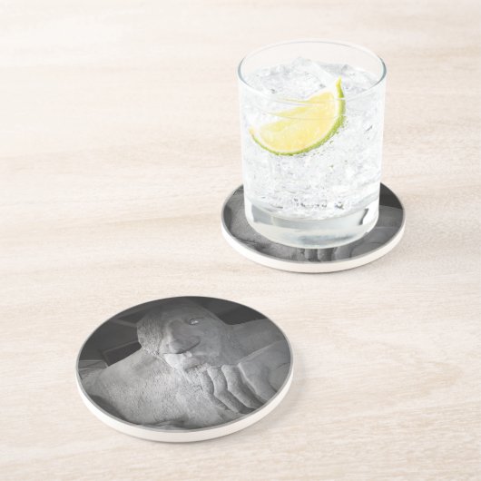 Onderzetter van Seattle Fremont Troll (Zijkant)