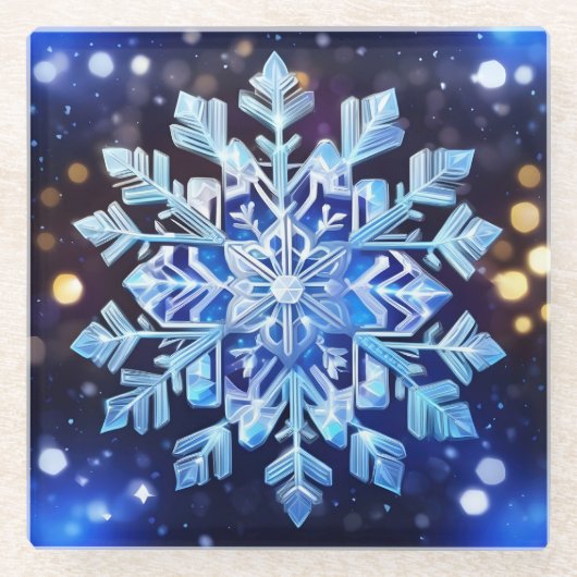 Onderzetter van sneeuwvlokglas (Voorkant)
