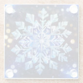 Onderzetter van sneeuwvlokglas (Achterkant)
