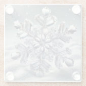 Onderzetter van sneeuwvlokglas (Achterkant)
