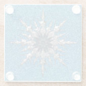 Onderzetter van sneeuwvlokglas (Achterkant)