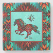 Onderzetter van Southwest Horse Stone (Voorkant)