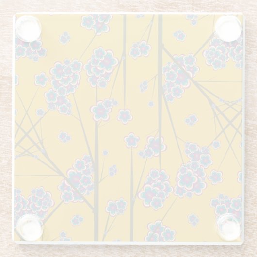 Onderzetter van speciale takken van glas glazen onderzetter (Achterkant)