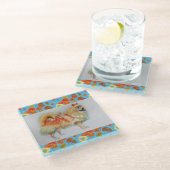 Onderzetter van Spitz Pommeren Glazen Onderzetter (Schuin)