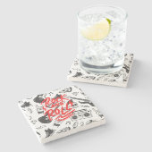 Onderzetter van steen en rolsteen (Zijkant)